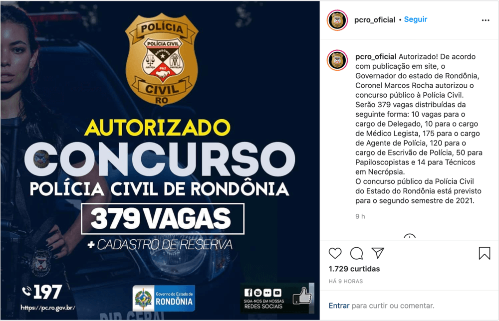 autorização polícia civil de rondônia